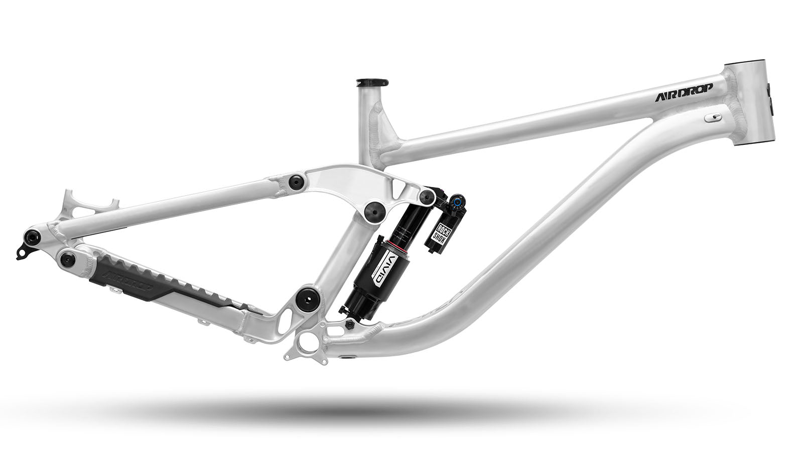 Airdrop Slacker downhill mountain bike frame with Rockshox Vivid Air shock