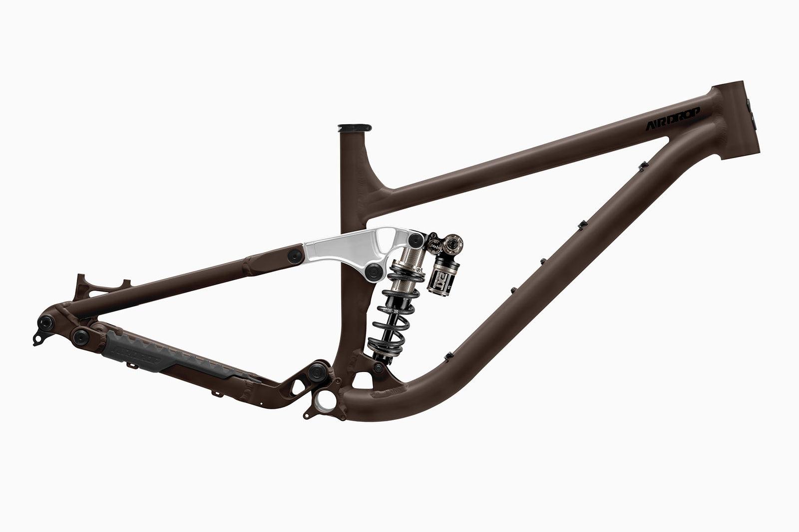 Airdrop Edit full suspension mountain bike frame with EXT Storia v4 coil shock