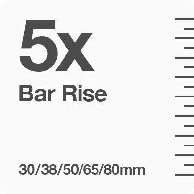 The Airdrop Fade dirt jump bike offers 5x handlebar rise options