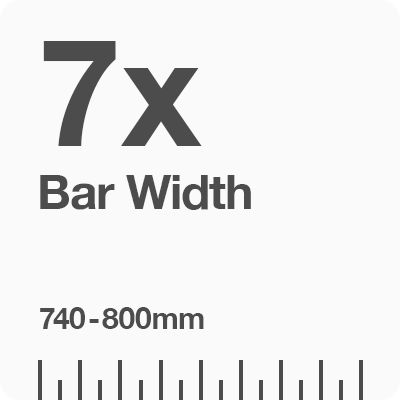 The Airdrop Fade dirt jump bike offers 7x bar width options