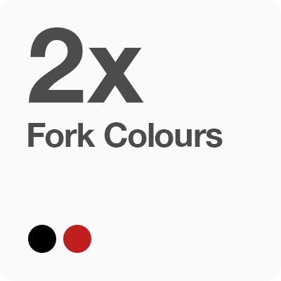 Airdrop bikes come with 2x fork colour options