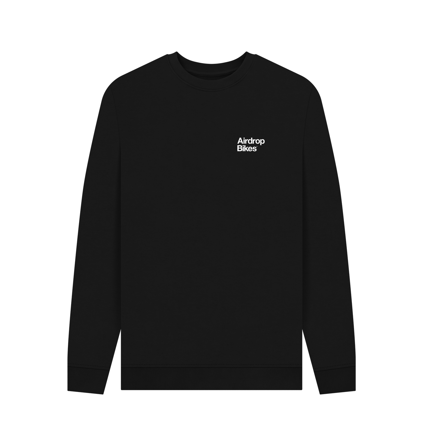 Black Printed Sweater Front