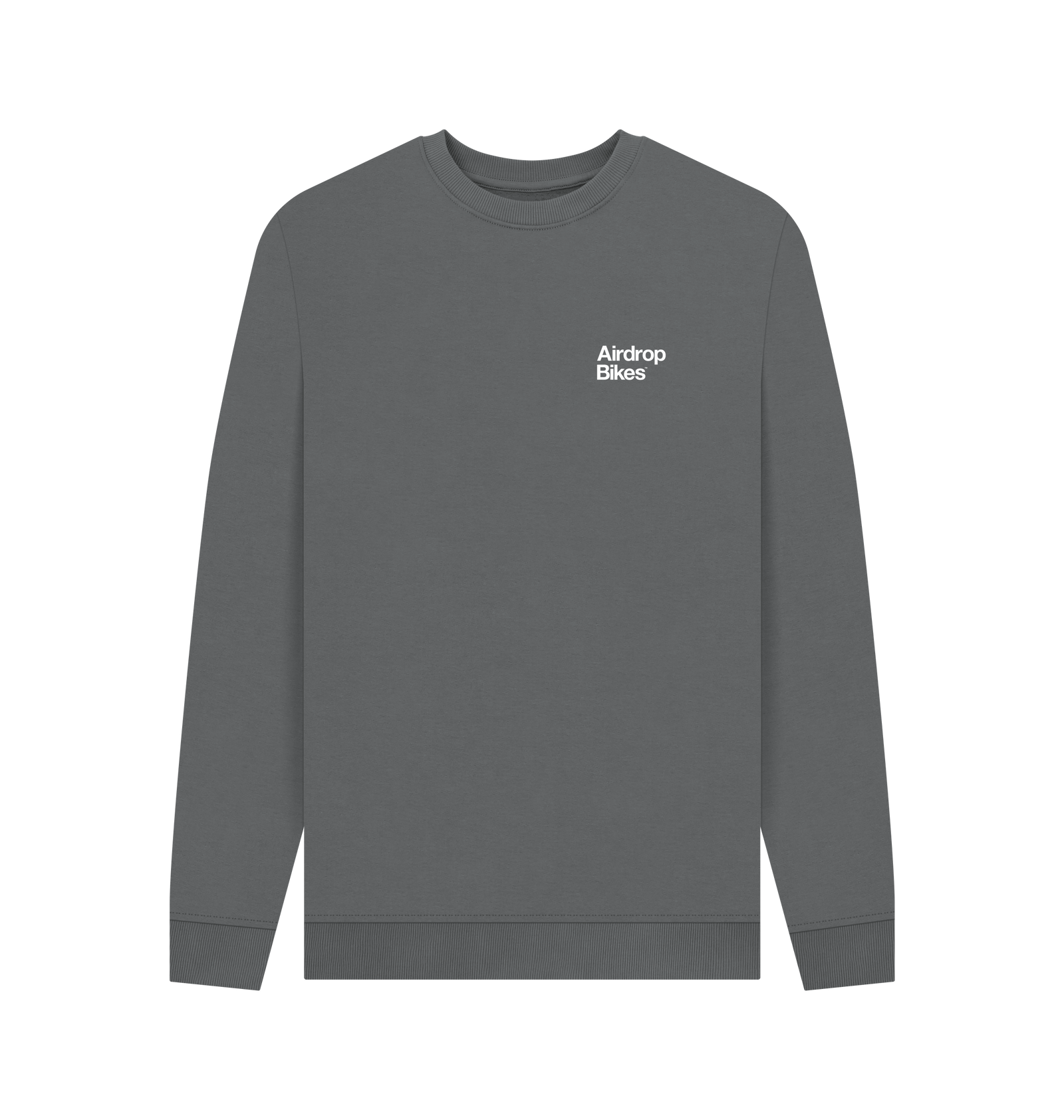 Slate Grey Printed Sweater Front