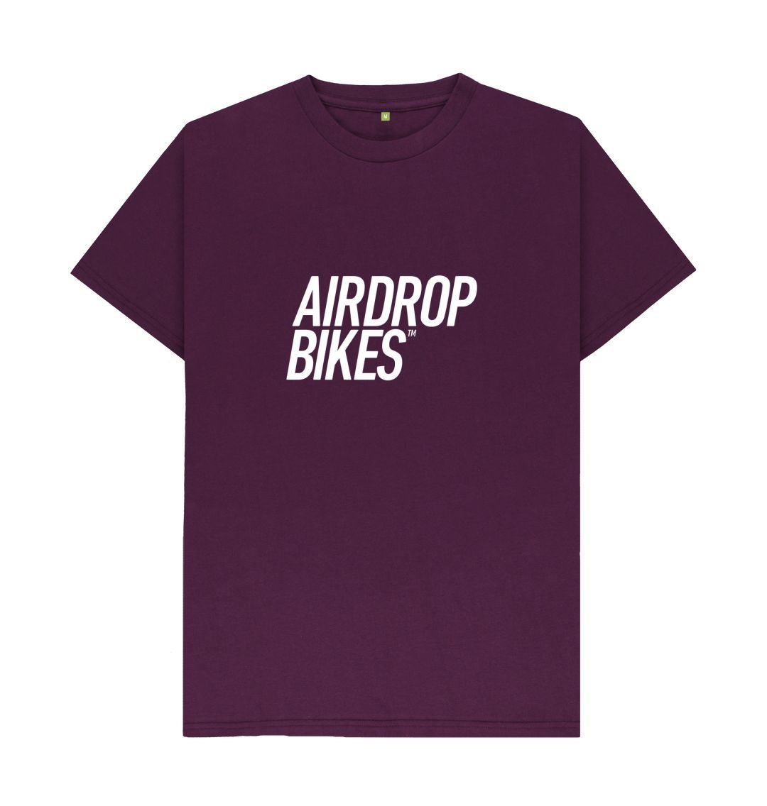 Purple White Word T-Shirt Men's