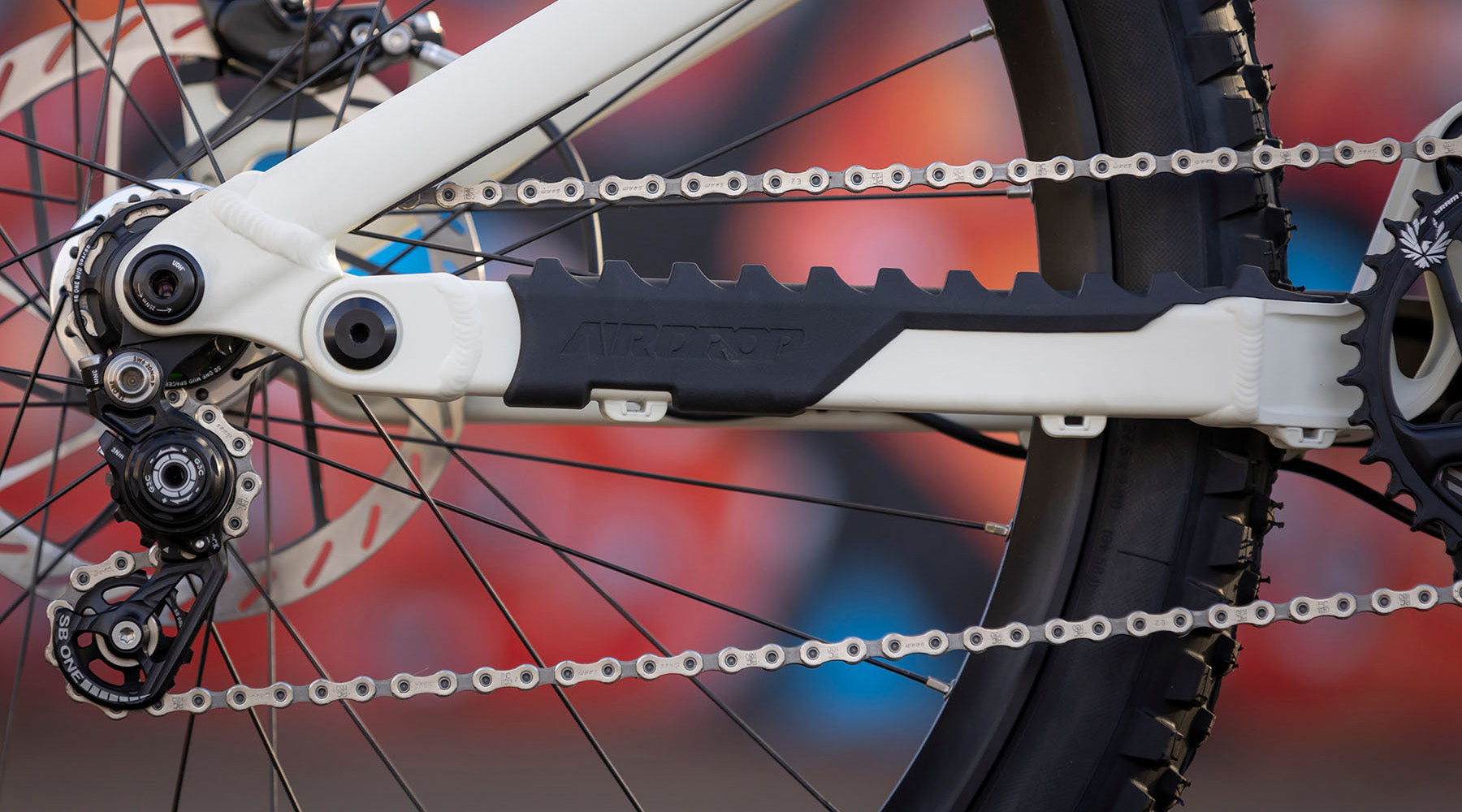 Fourstroke 01 / Fourstroke / Fourstroke LT Chainstay Protector Black Silencer Chainstay Protector - Airdrop Edit & Slacker - Airdrop Bikes Limited