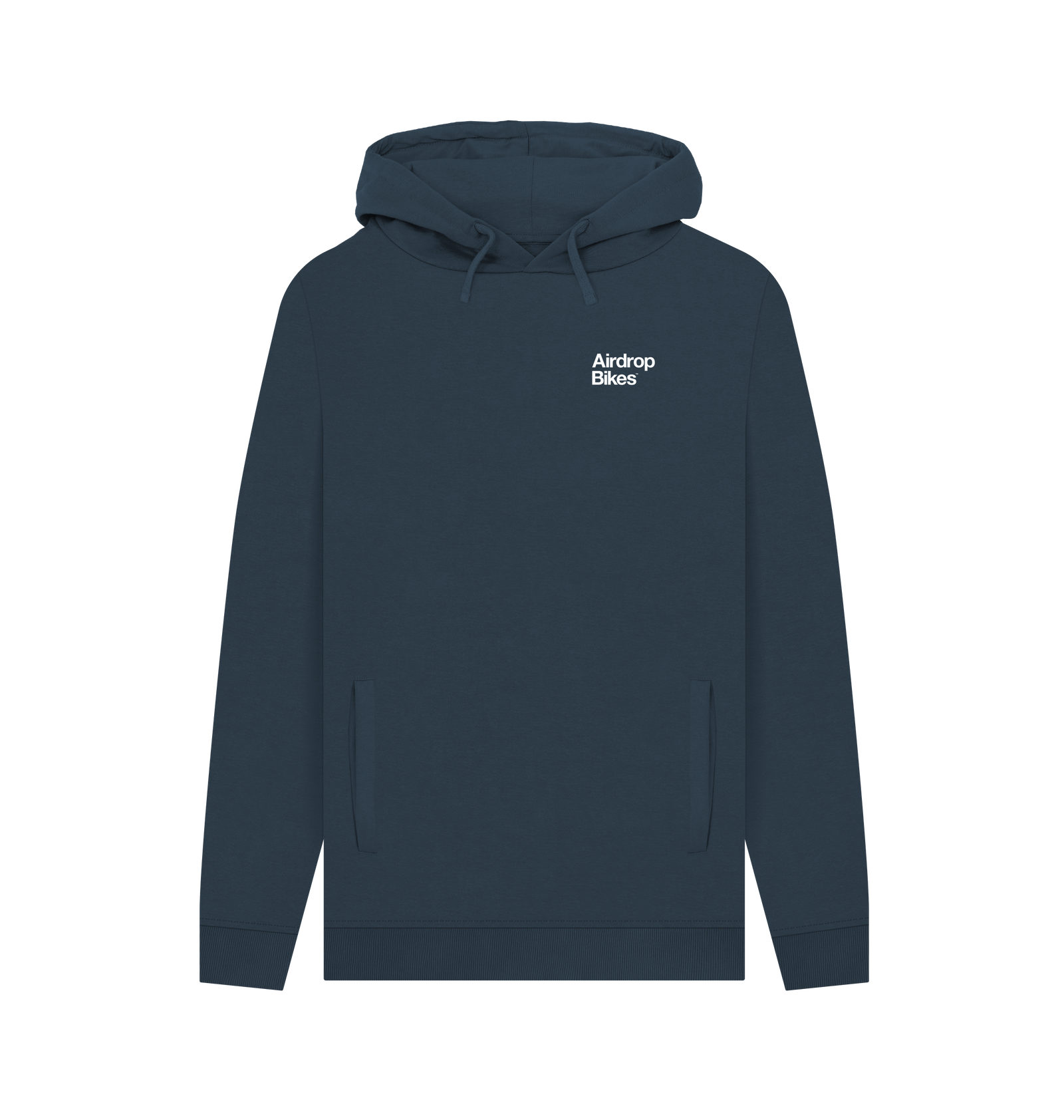 Navy Printed Hoody Front