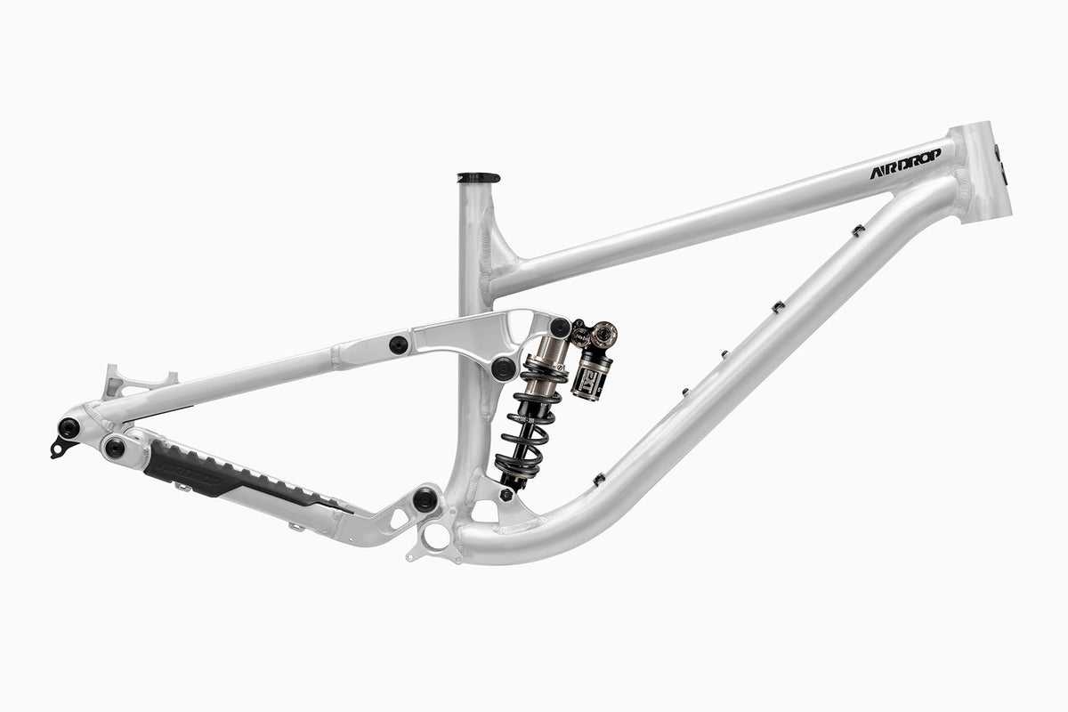 Airdrop Edit full suspension mountain bike frame with EXT Storia v4 coil shock