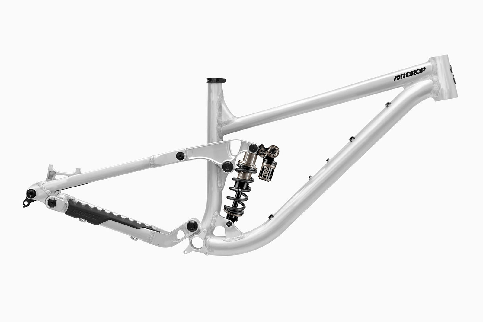 Airdrop Edit full suspension mountain bike frame with EXT Storia v4 coil shock
