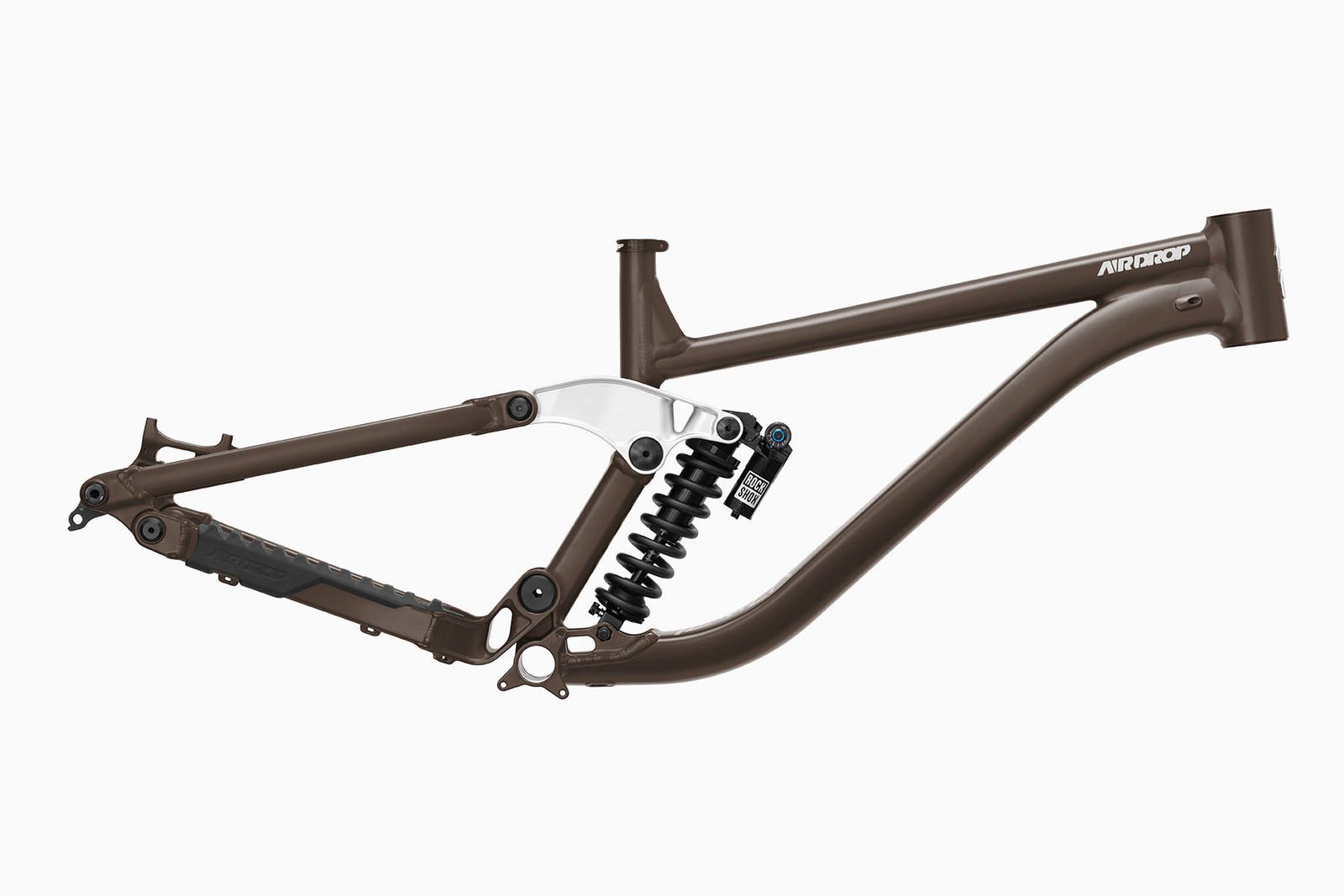 Airdrop Slacker Downhill mountain bike frame with Rockshox Vivid Coil