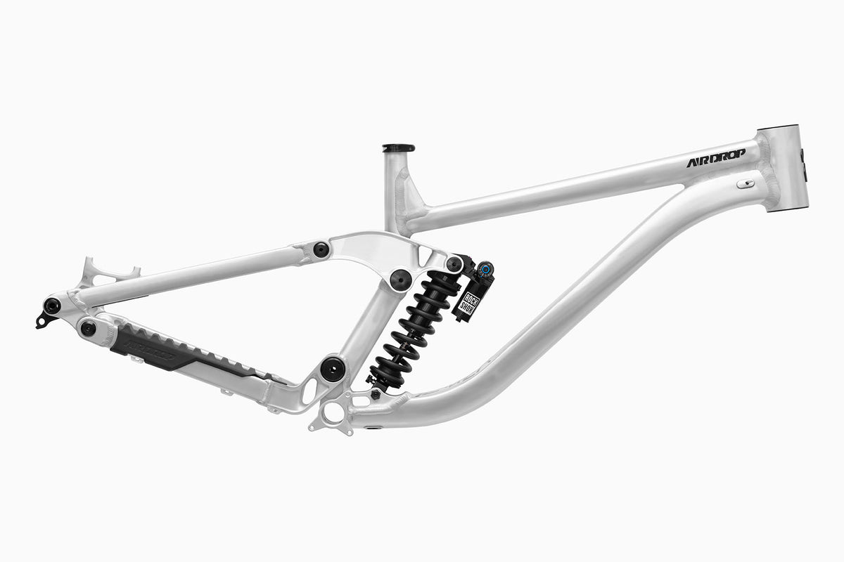 Airdrop Slacker Downhill mountain bike frame with Rockshox Vivid Coil