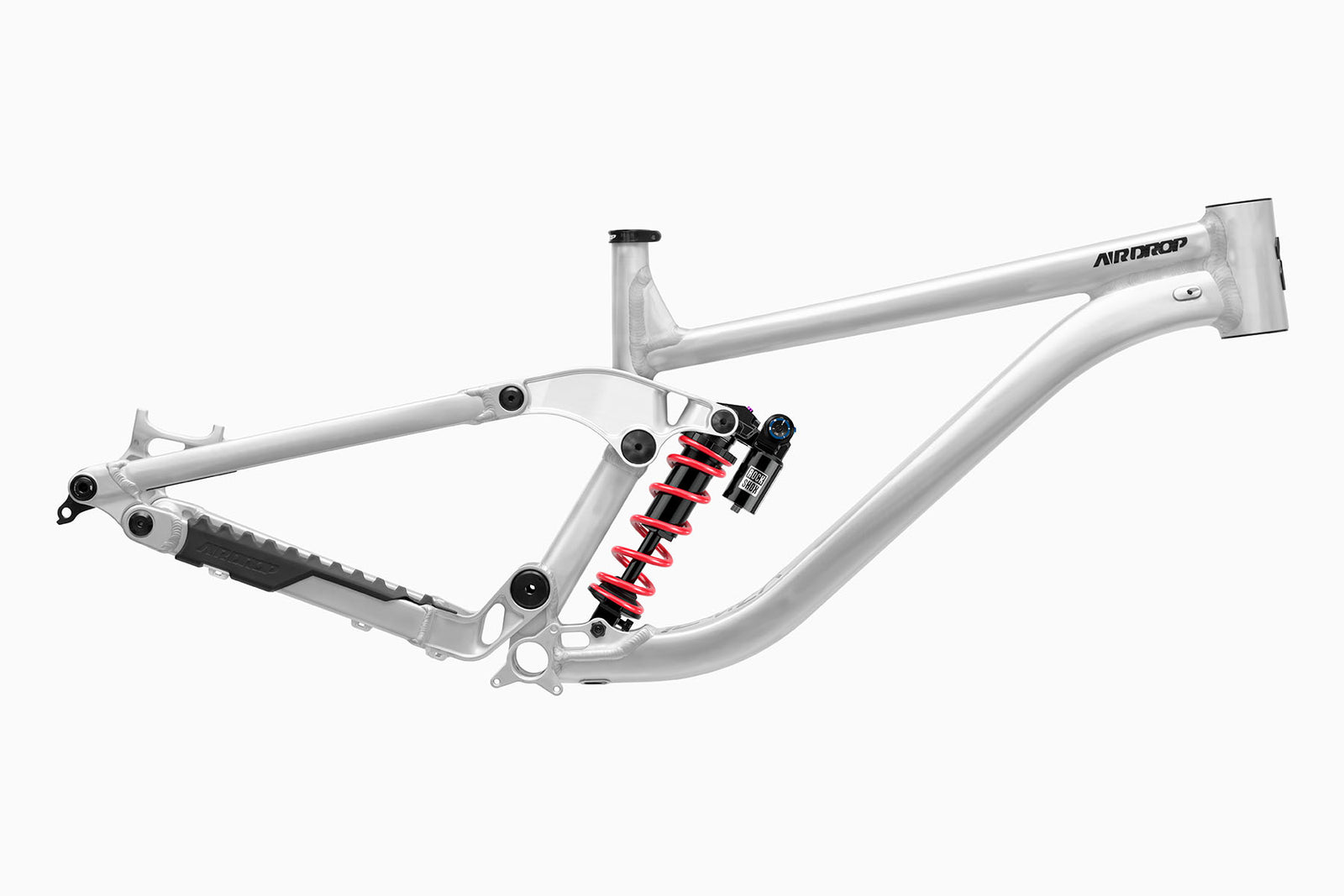 Airdrop Slacker Downhill mountain bike frame with Rockshox Vivid Coil Ultimate DH shock