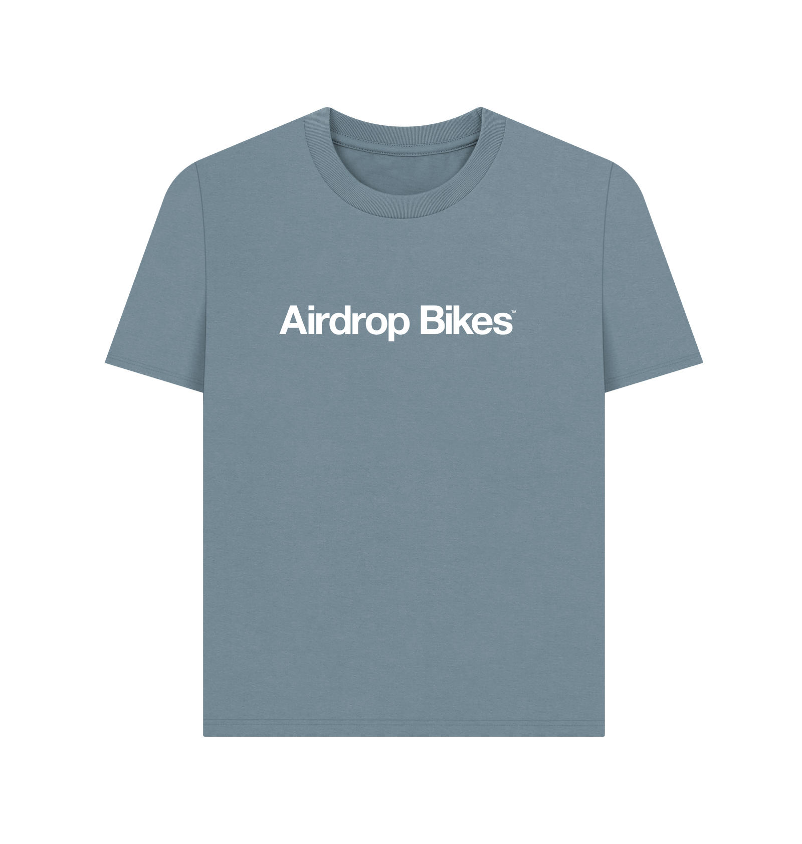 Stone Blue Printed T-shirt Front