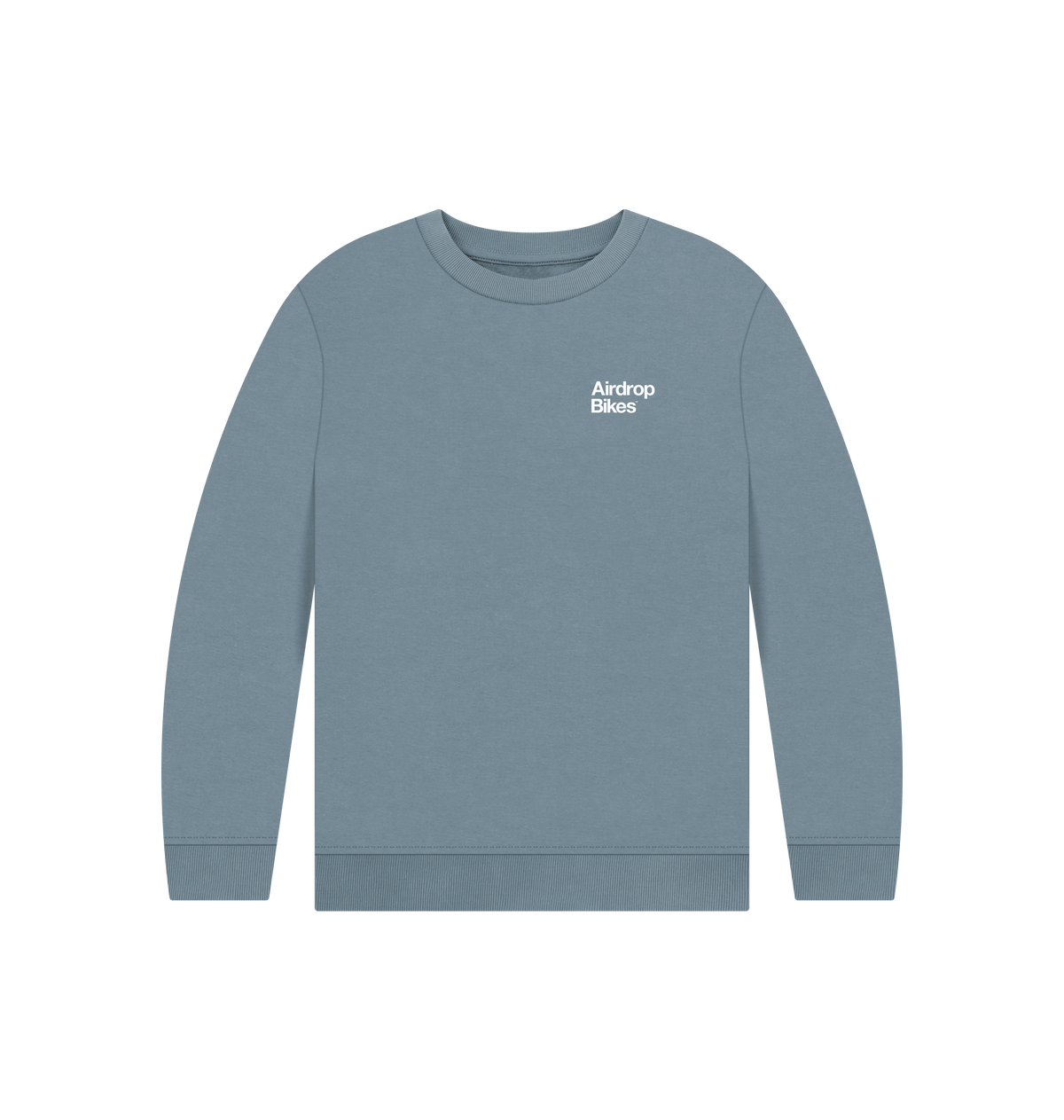 Stone Blue Printed Kids Jumper Front