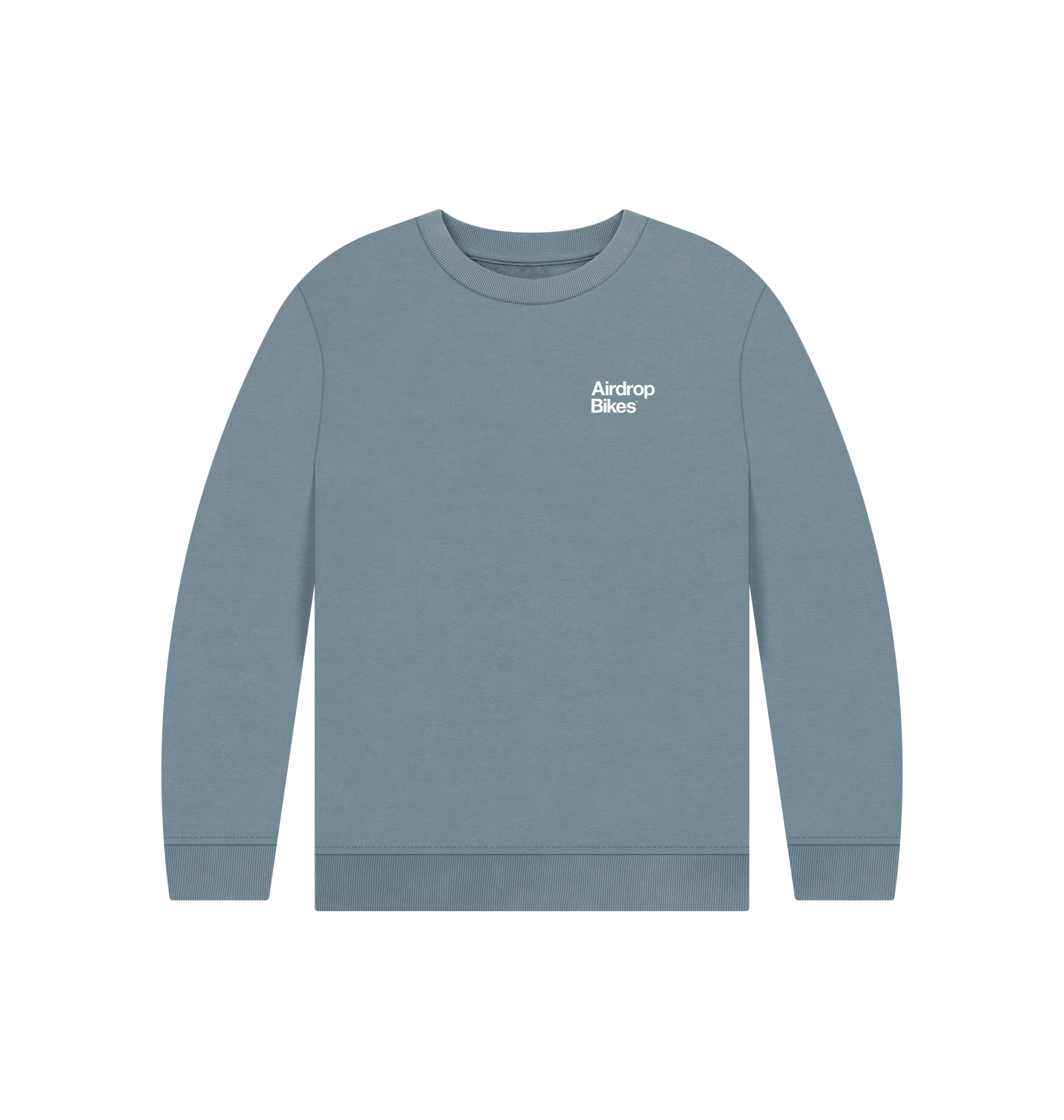 Stone Blue Printed Kids Jumper Front