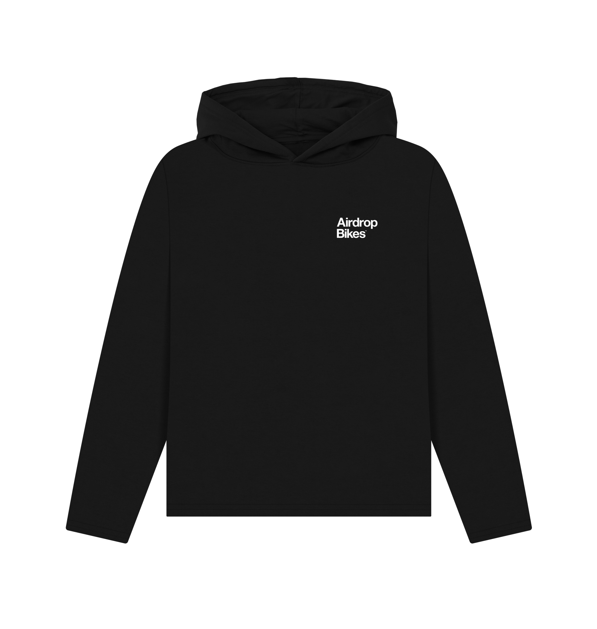 Black Printed Hoody Front