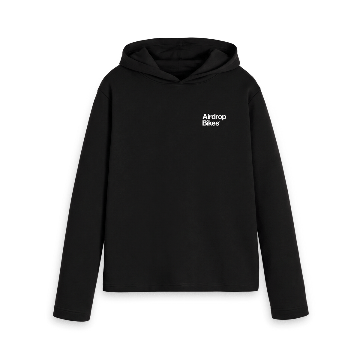 Black Printed Hoody Front