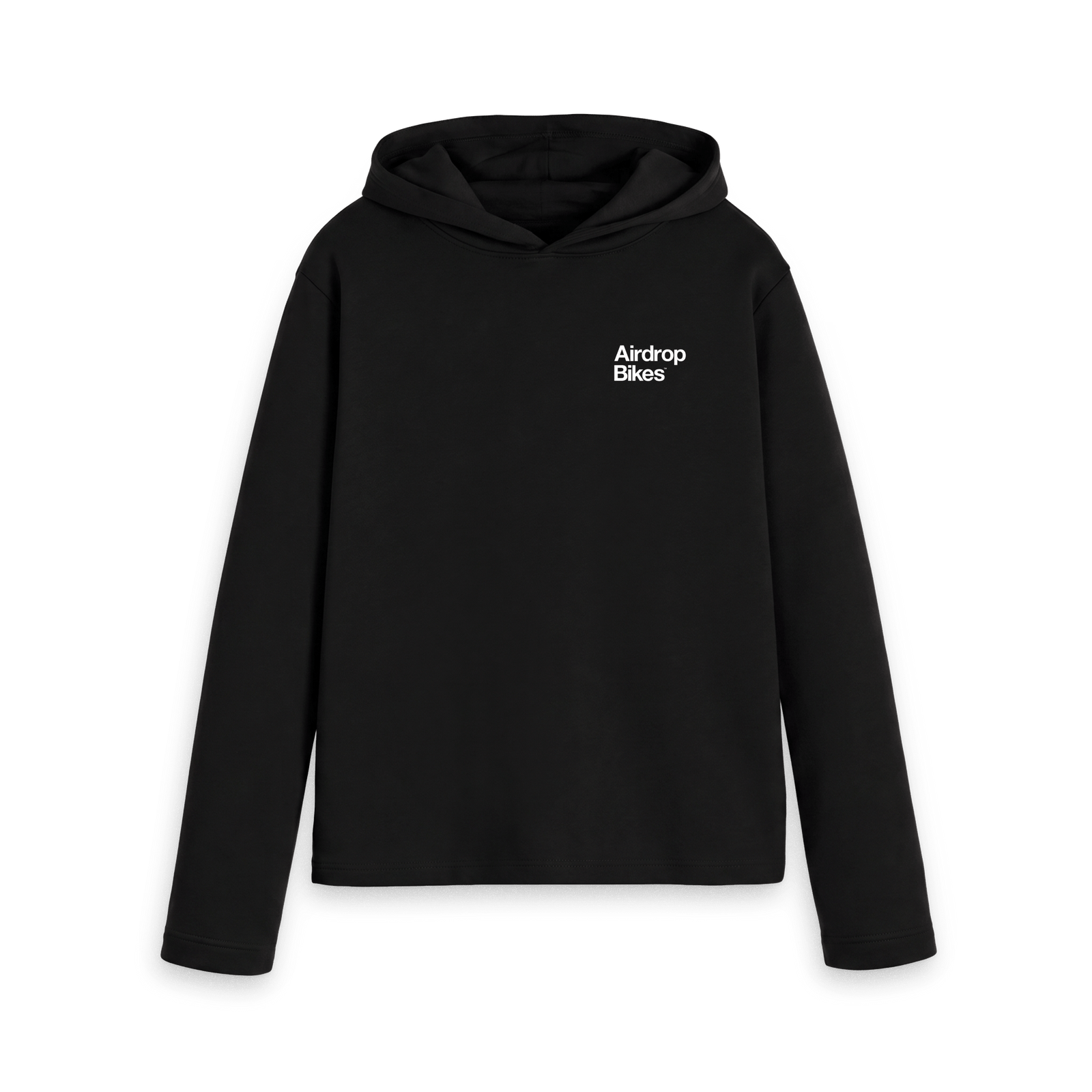 Black Printed Hoody Front