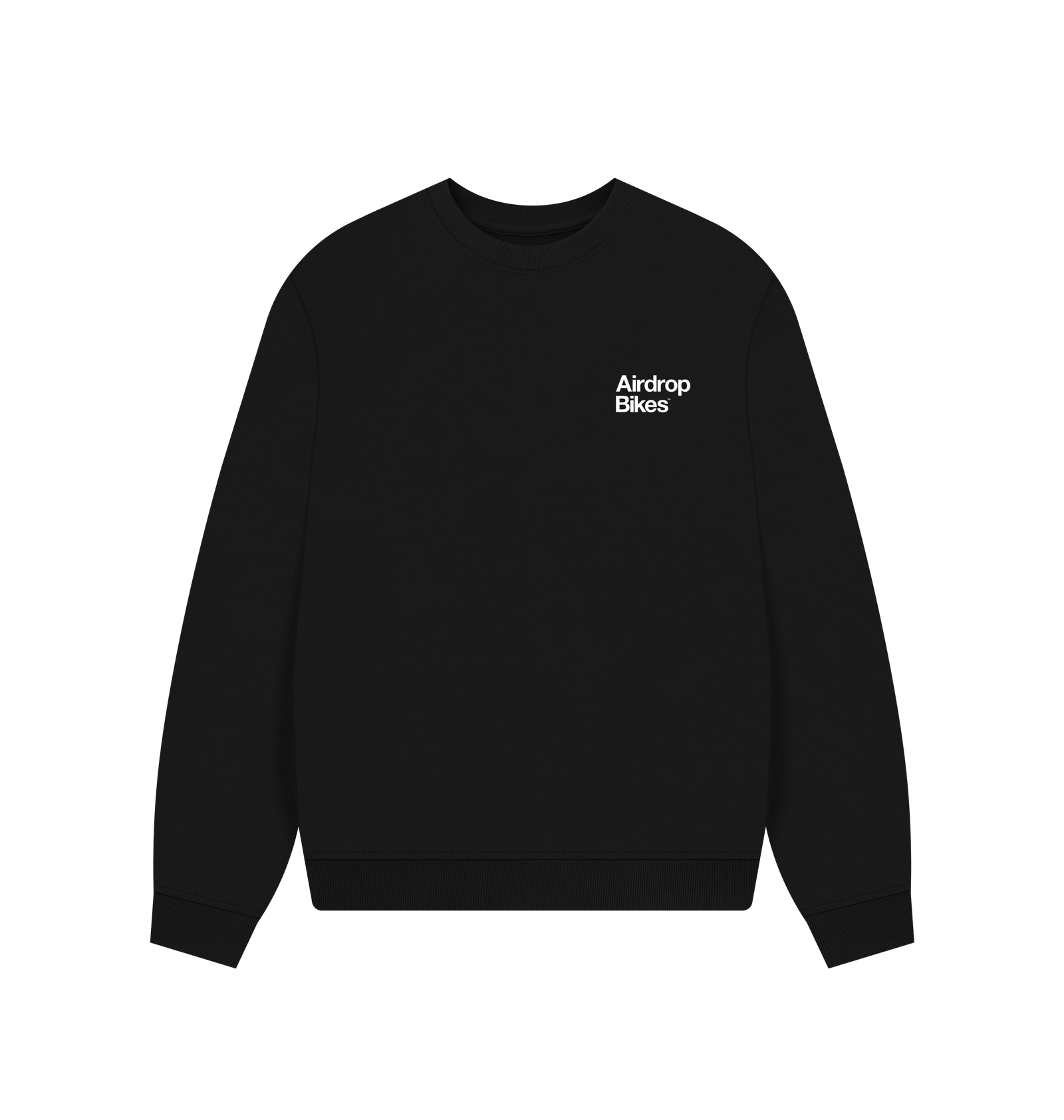 Black Printed Sweater Front