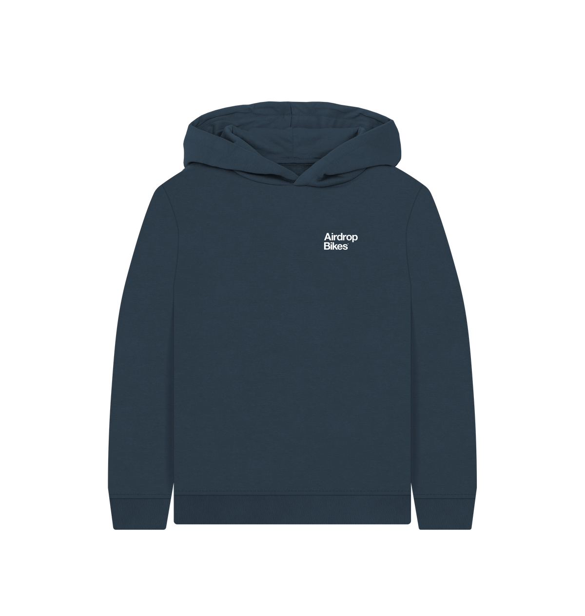 Navy Blue Printed Kids Hoodie Front