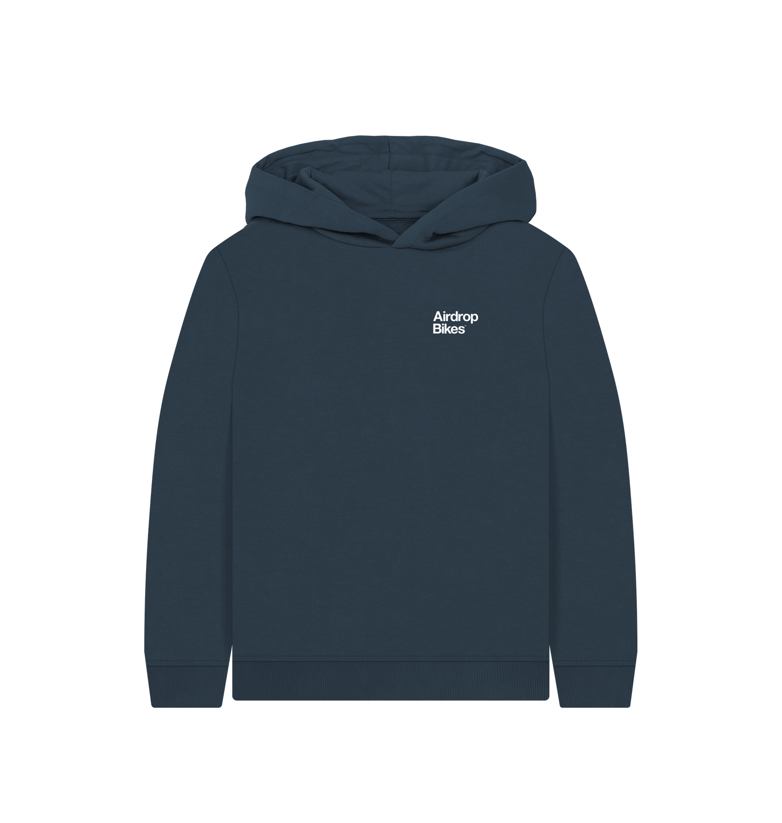 Navy Blue Printed Kids Hoodie Front