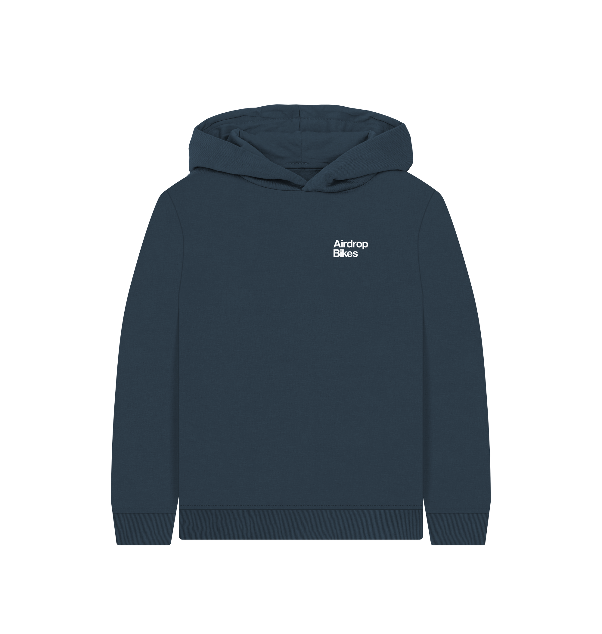 Navy Blue Printed Kids Hoodie Front