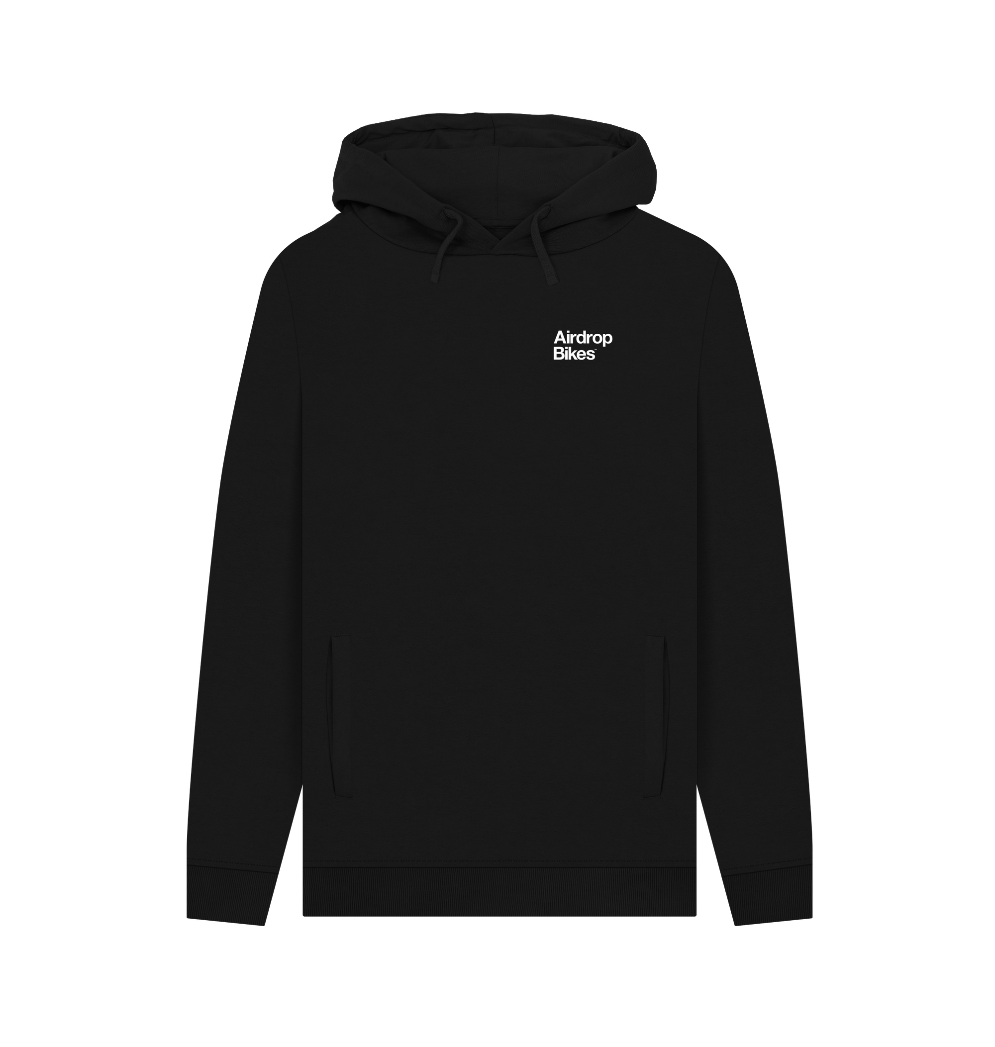 Black Printed Hoody Front