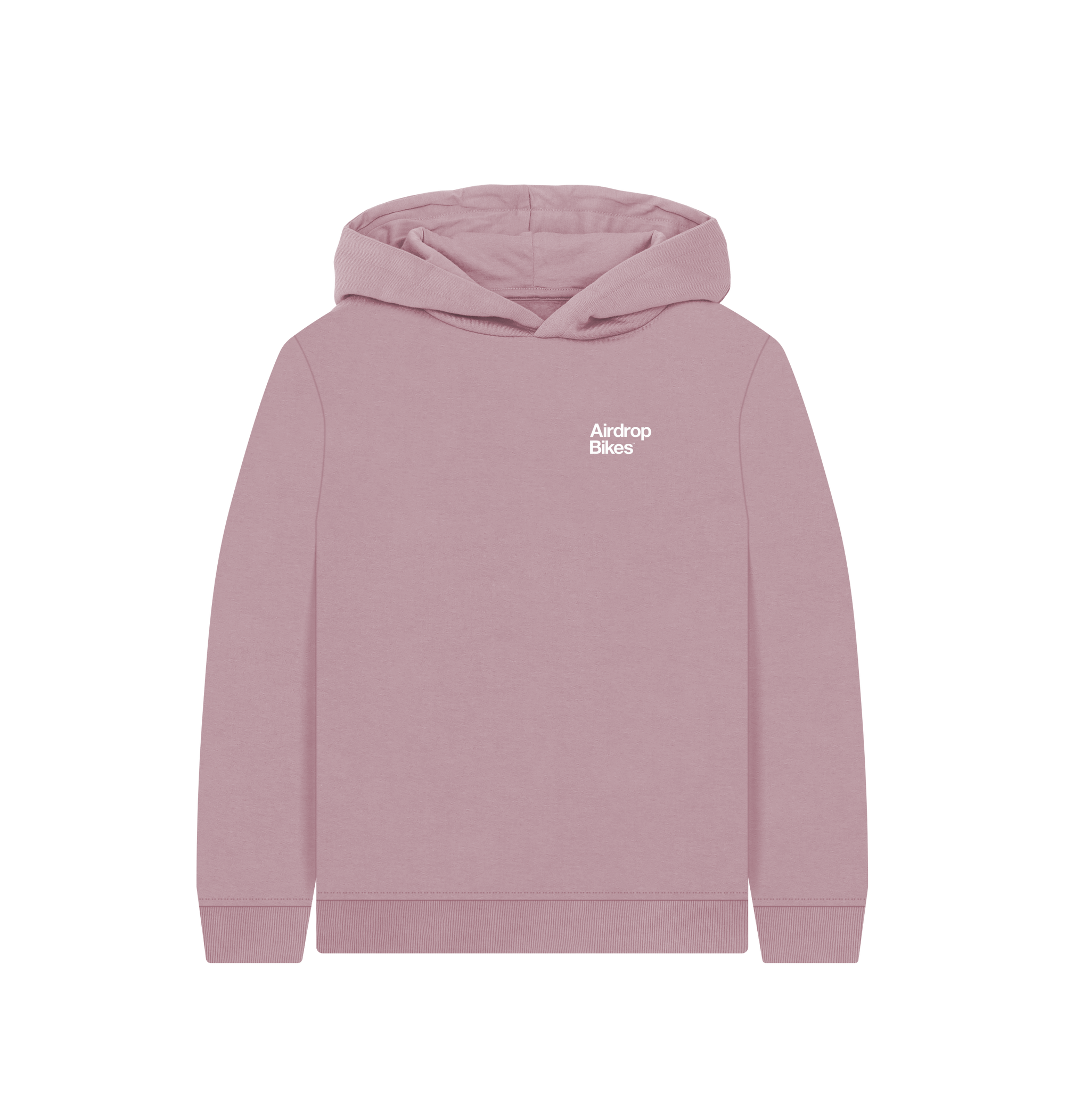 Mauve Printed Kids Hoodie Front
