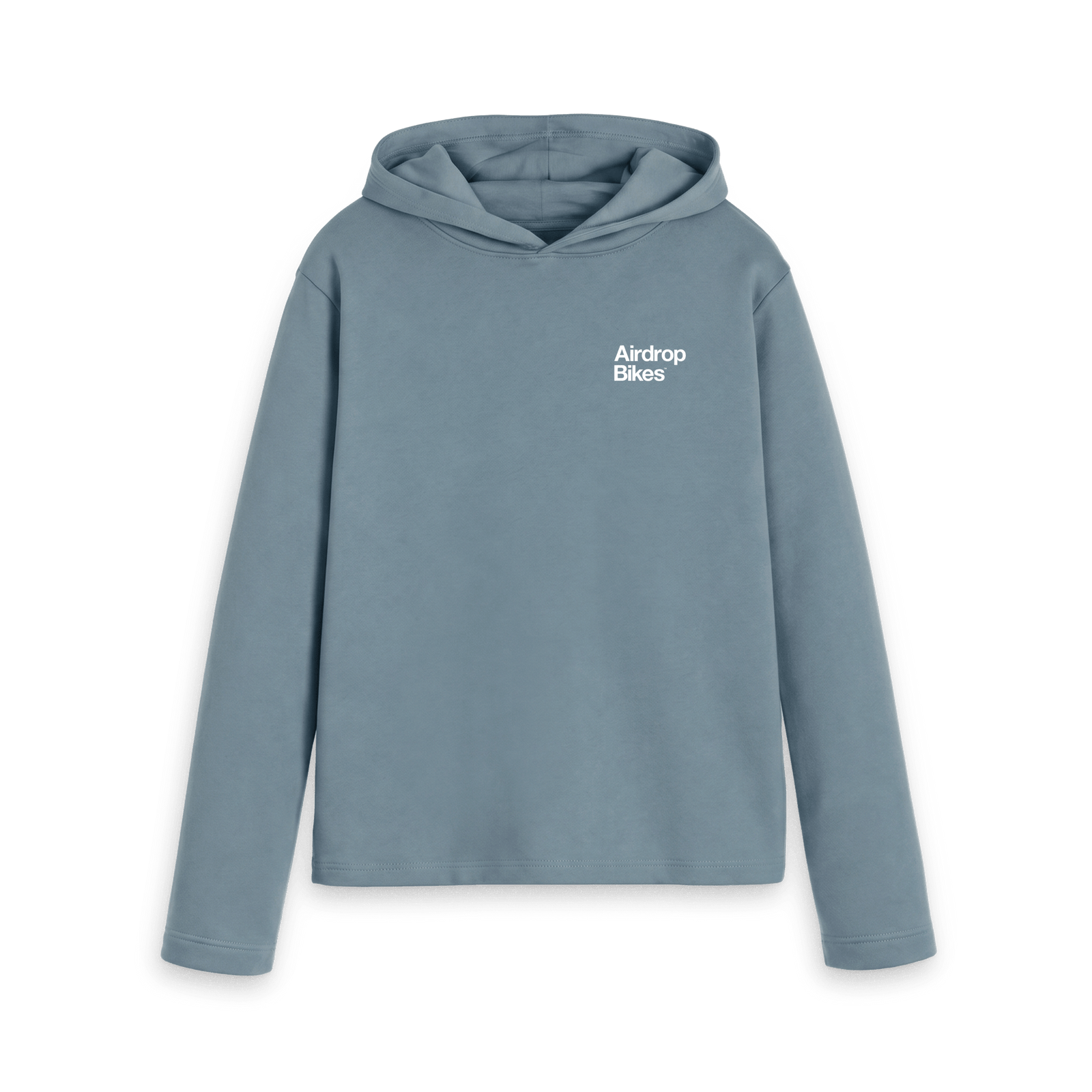 Stone Blue Printed Hoody Front