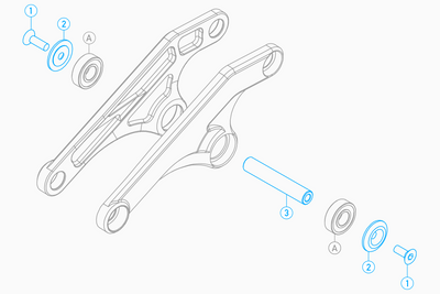 Airdrop Bikes - Edit v3 Rocker Pivot Kit - Airdrop Bikes Limited