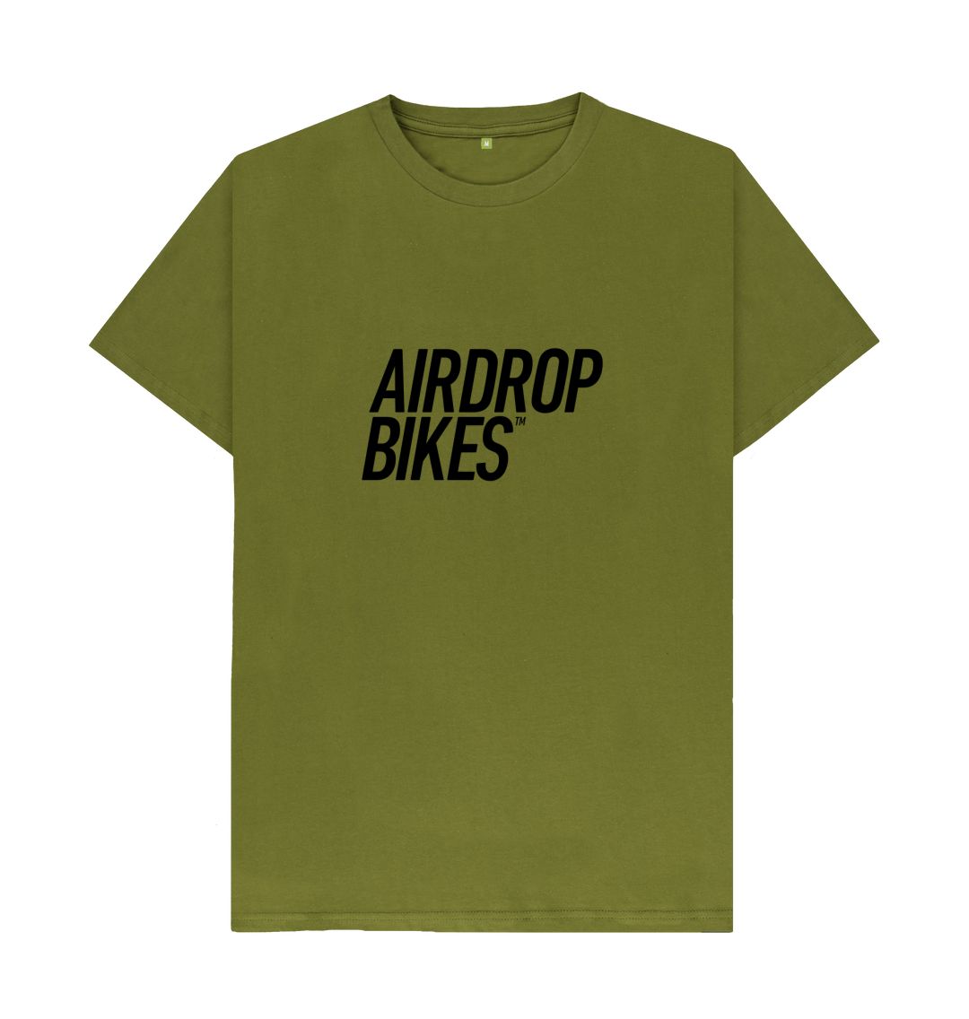 Moss Green Black Word T-Shirt Mens