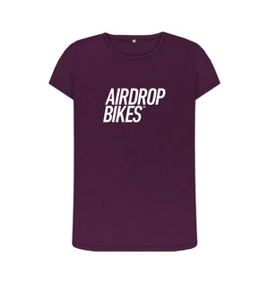 Purple White Word T-Shirt Womens